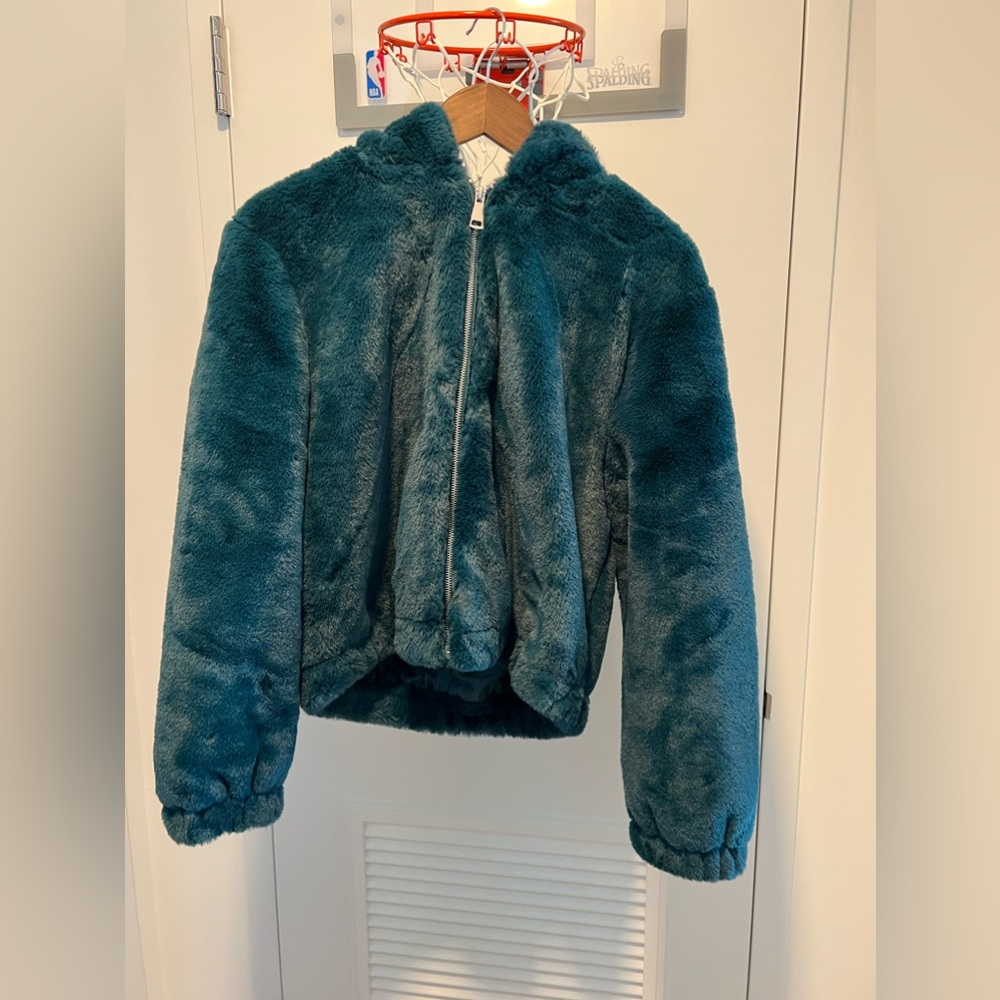 Bagatelle NYC Faux-Fur Cropped Jacket